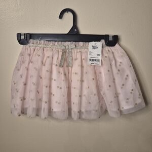 OshKosh B'gosh Light Pink Tulle Skirt with Gold Dots
